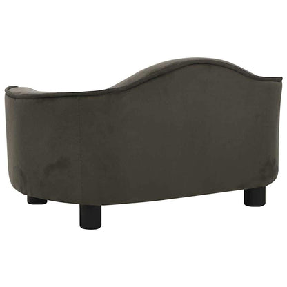 Vidaxl Sofá Para Perros Felpa Gris Oscuro 67x47x36 Cm_4