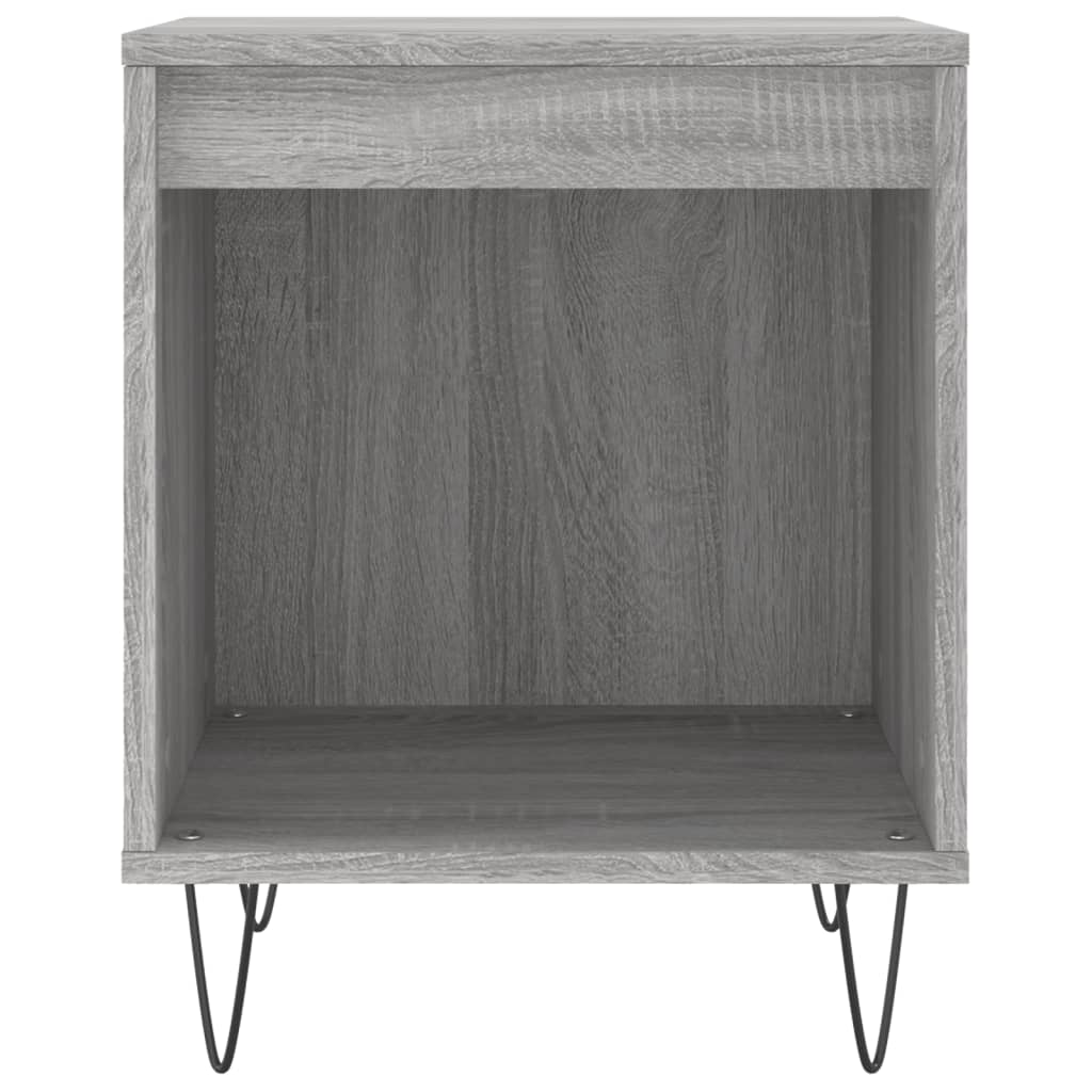 Mesita De Noche 2 Uds Madera Ingeniería Gris Sonoma 40x35x50 Cm_3