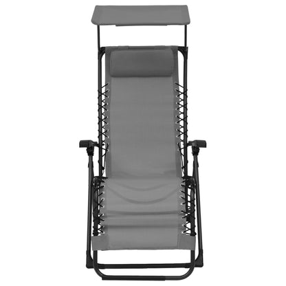 Sillas Plegables 2 Unidades Textilene Gris_2