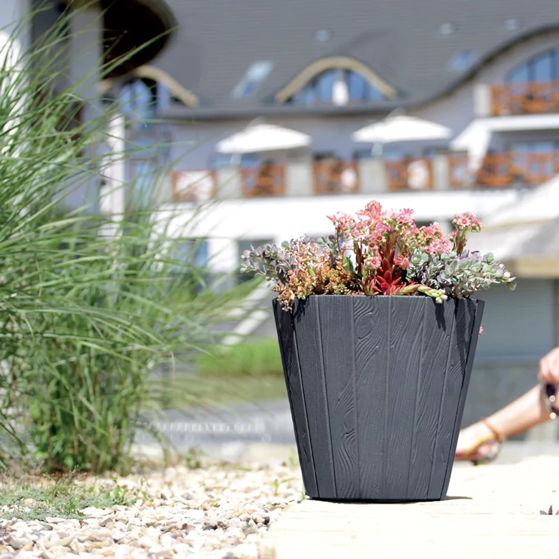 Maceta Woode 21l., Dimensiones (mm) 348x348x325, Color Blanco_3