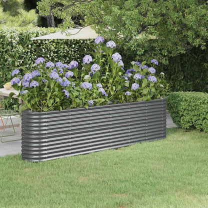 Jardinera Arriate Acero Galvanizado Antracita 260x40x68 Cm_1