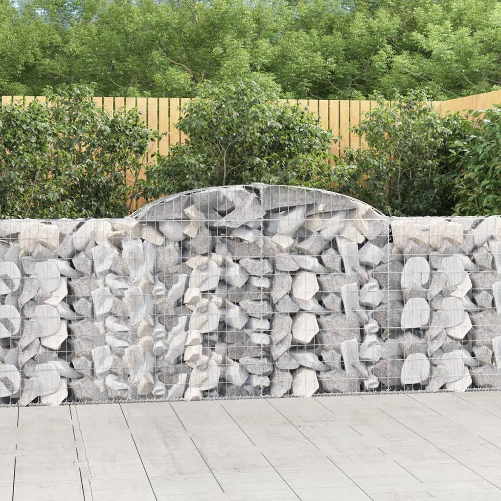 Cestas De Gaviones 20 Uds Forma Arco Hierro 300x30x100/120 Cm_1