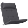 Vidaxl Cojines Para Silla Adirondack 2 Uds Tela Oxford Gris Antracita