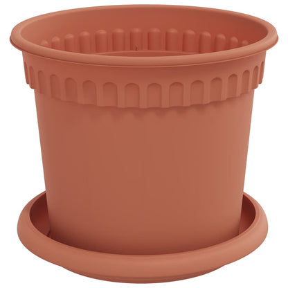 Macetas 24 Pcs Rojo Ladrillo Ø 15 X 12 Cm Plástico_4