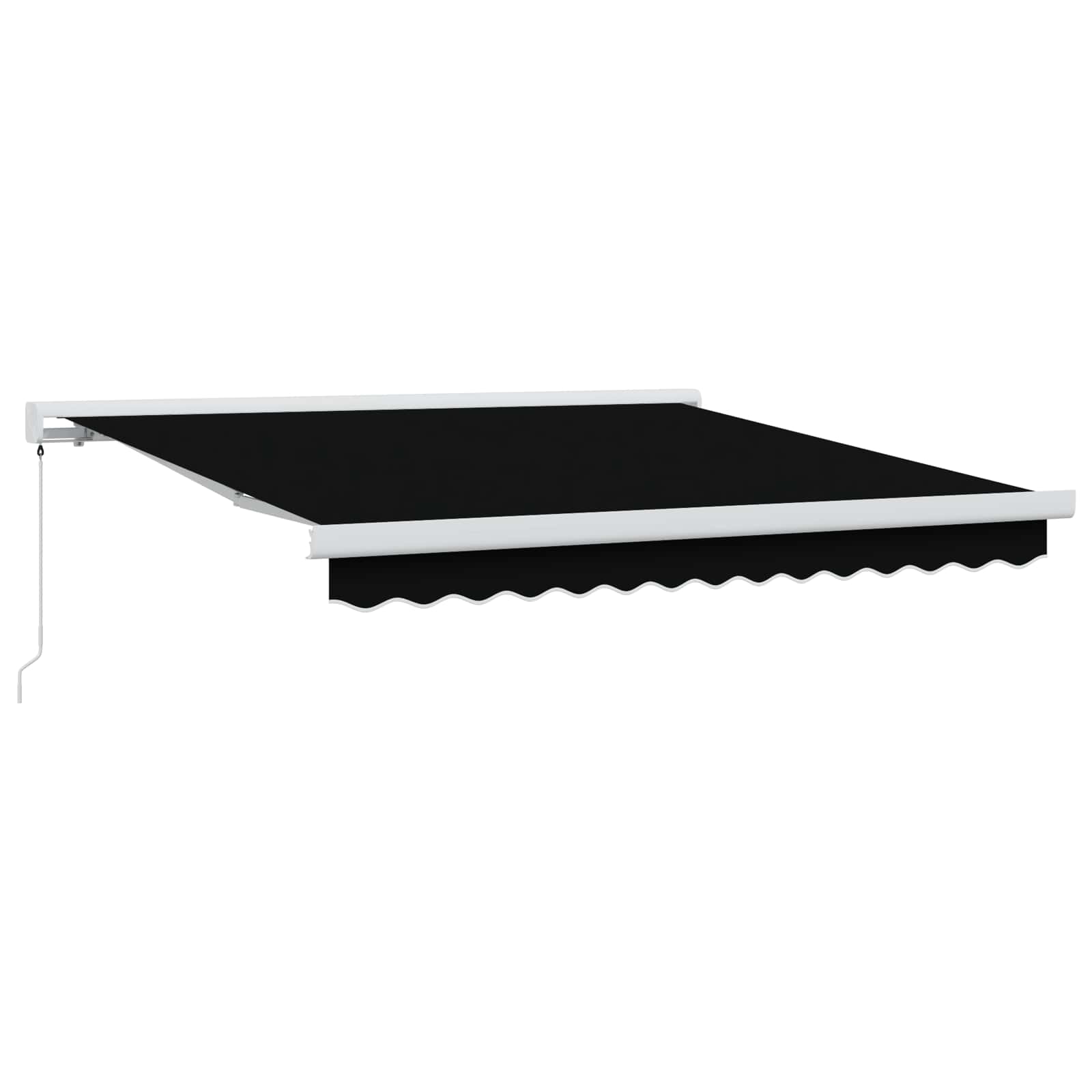 Toldo Retráctil Negro 300 X 250 Cm Lona Y Aluminio_1