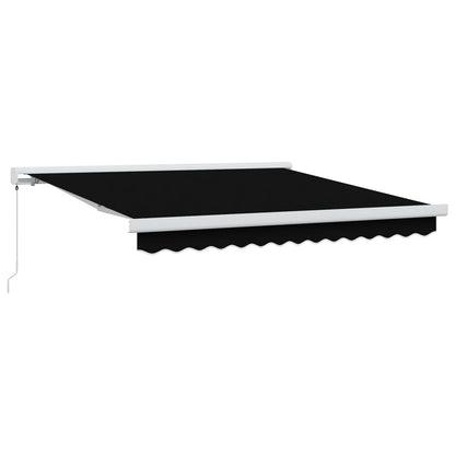 Toldo Retráctil Negro 350 X 250 Cm Lona Y Aluminio_1