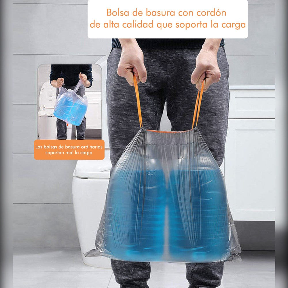 5 Rollos (75 Bolsas) De Bolsas De Basura Fuertes (14l ~ 15l)_2