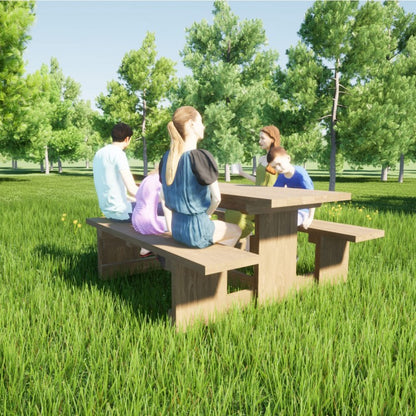 Mesa De Picnic Masgames Canet Mesa Sin Respaldo.