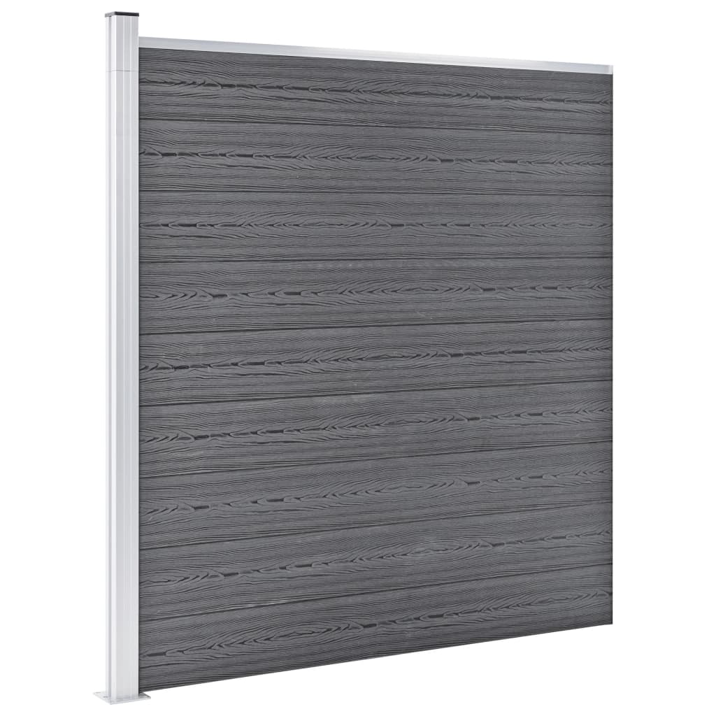 Valla De Jardín De Wpc Gris 353x186 Cm / Vetonek_3