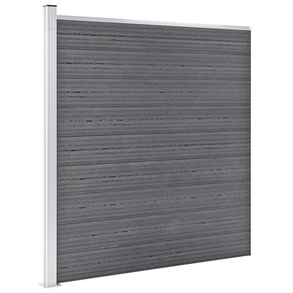 Valla De Jardín De Wpc Gris 353x186 Cm / Vetonek_3
