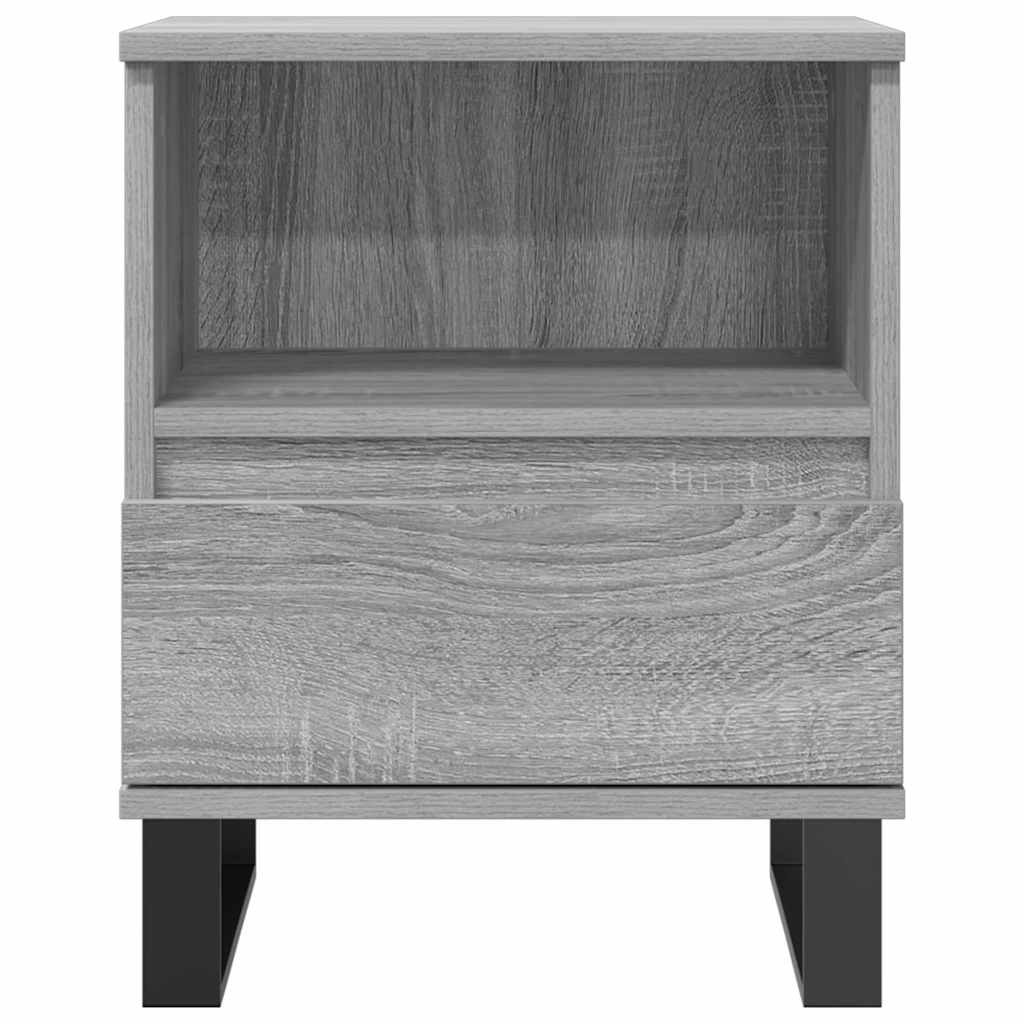 Mesita De Noche 2 Uds Madera Ingeniería Gris Sonoma 40x35x50 Cm_3