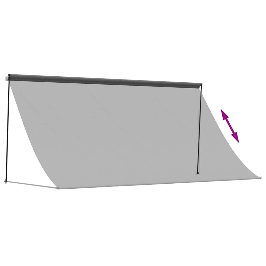 Toldo Retráctil De Tela Y Acero Gris Antracita 300x150 Cm_5