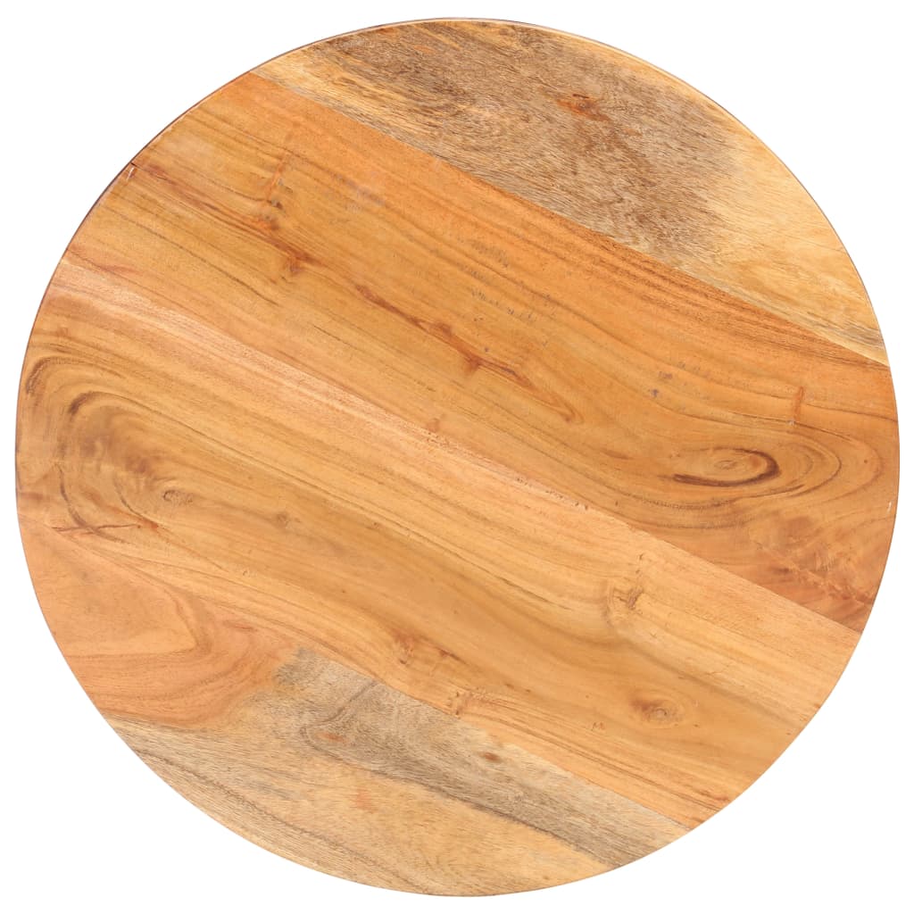 Mesa De Centro De Madera Maciza De Acacia Ø68x43 Cm_2
