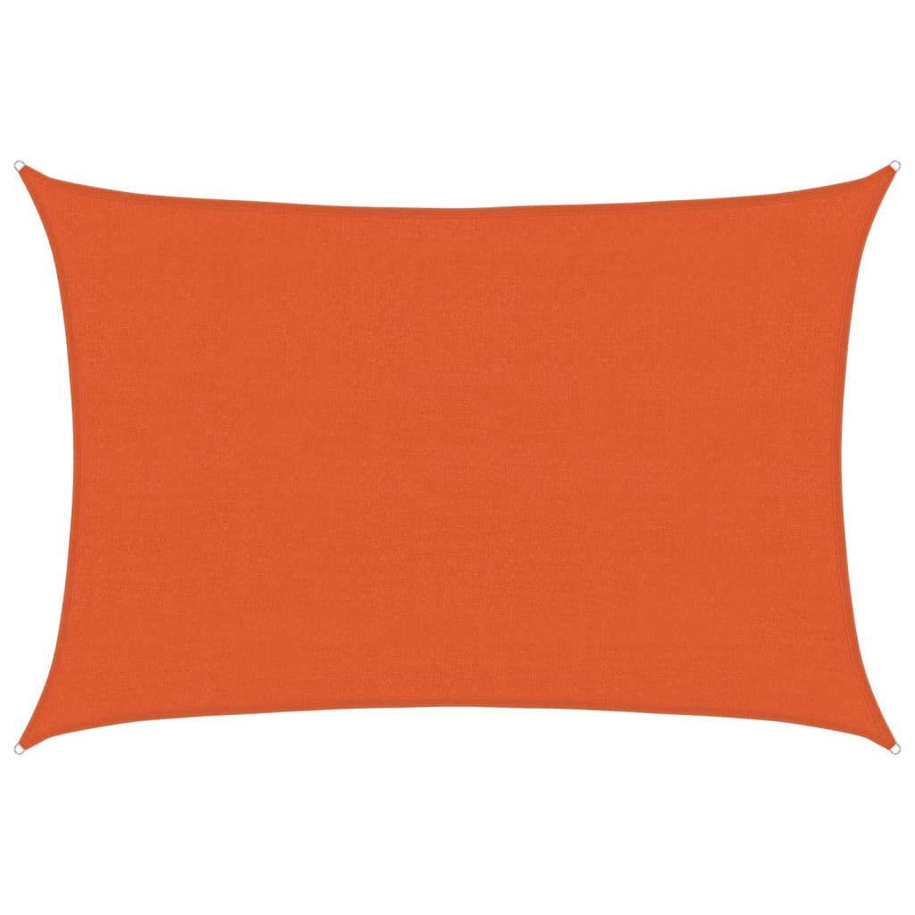Vidaxl Toldo De Vela Rectangular Hdpe Naranja 160 G/m² 4x5 M_0