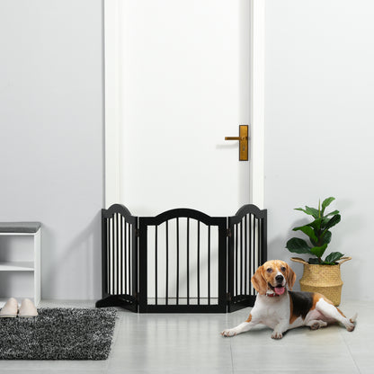 Pawhut Barrera De Seguridad Plegable De Perros Pequeños 154,5x29,5x61 Cm Negro_1