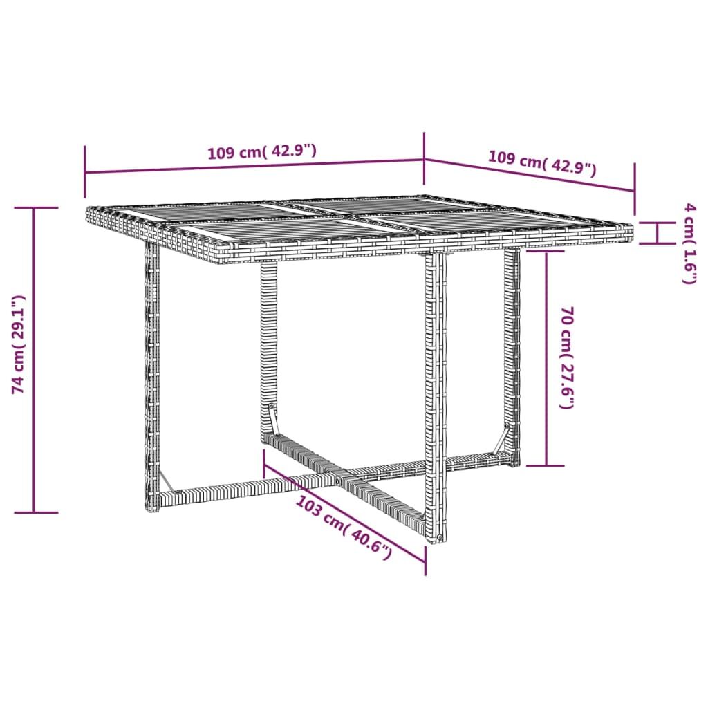 Vidaxl Set Comedor De Jardín 9 Pzas Ratán Sintético Y Madera Negro_2