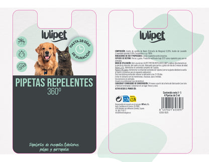 Pipetas Repelentes 360º 4x 2ml