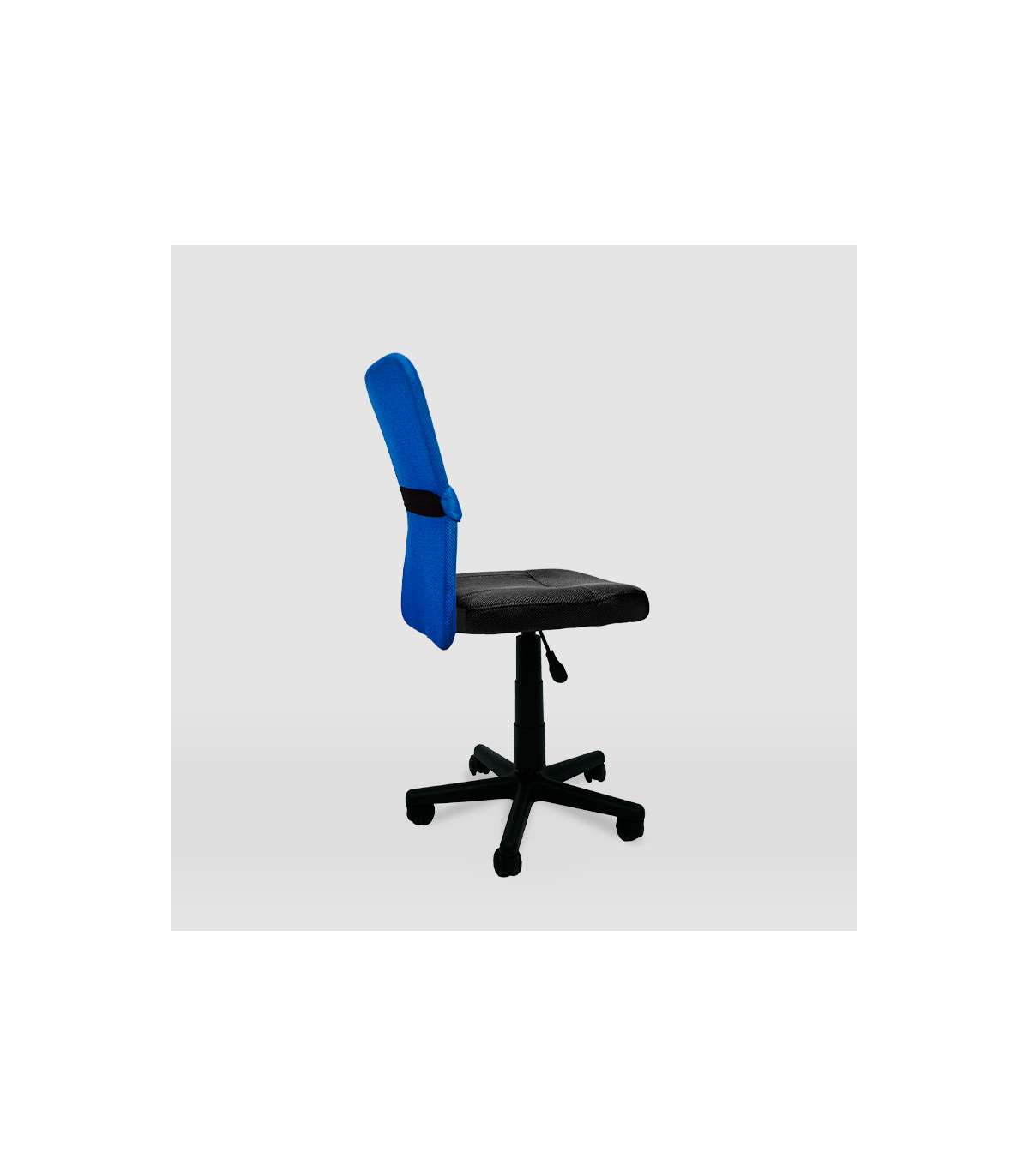 Silla De Oficina Alba Acabado Negro/azul. Alto: 83.5-95.5cm Ancho: 55cm Fondo: 55cm._1