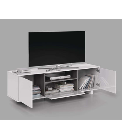 Modulo Bajo Television Zubia En Acabado Blanco/gris Ceniza 46 Cm(alto)150 Cm(ancho)41 Cm(largo)_2