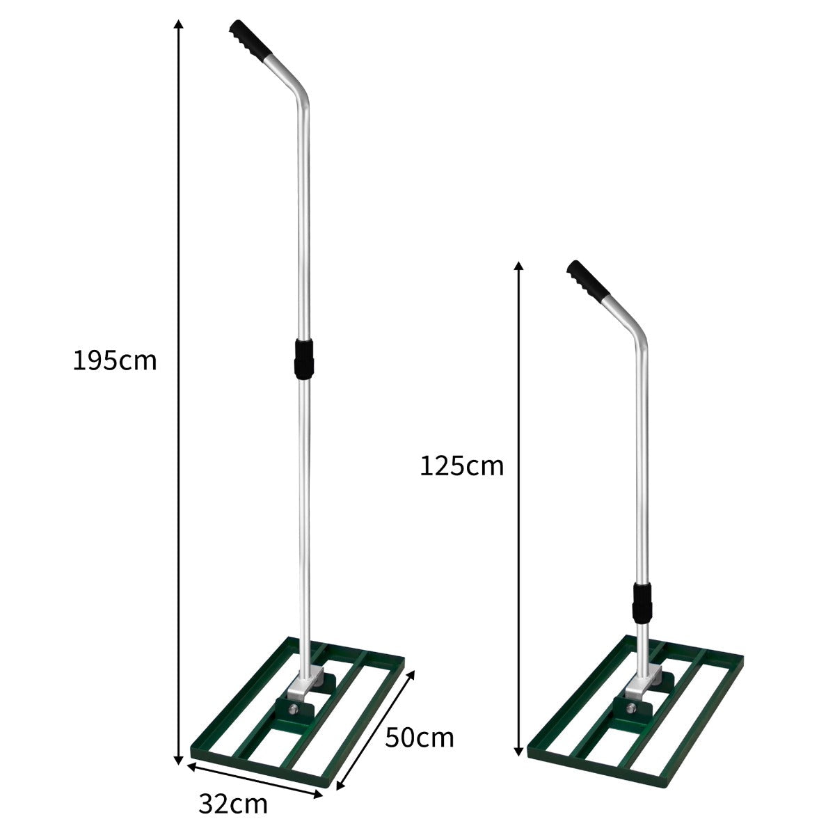 T-mech Rastrillo De Nivelación De Césped De Jardín De 50cm - Verde_4