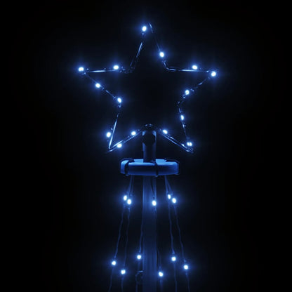 Vidaxl Árbol De Navidad Cónico 108 Led Azul 70x180 Cm_4