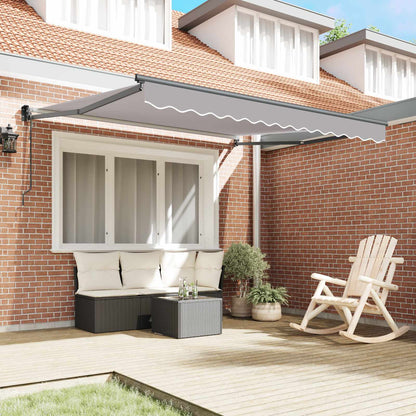 Toldo Retráctil Gris Claro 300 X 250 X 165 Cm Poliéster Y Metal_2