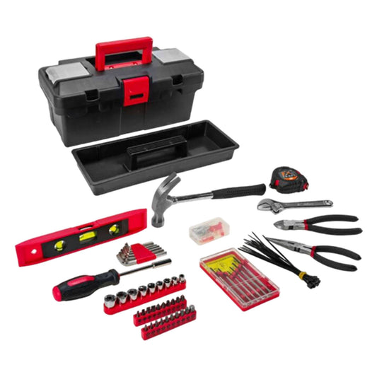 Well Home Kit De Herramientas Para El Hogar Co 152pc En Caja De Plástico Color Negro Y Rojo