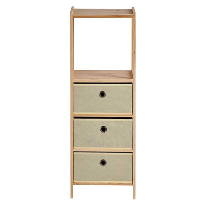 Estantería 2 Baldas + 3 Cajones Natural - Colección Kipit_2