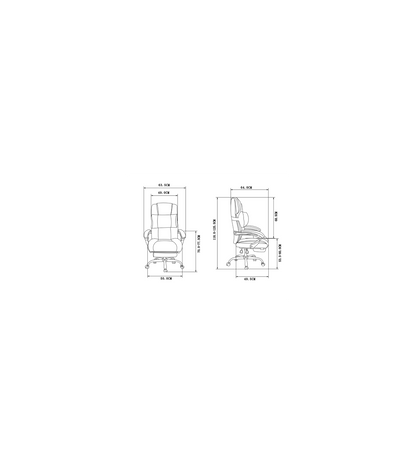 Silla De Oficina Samanta En Piel Sintética Negra. Alto: 118/125.5cm Ancho: 63.5cm Fondo:_4