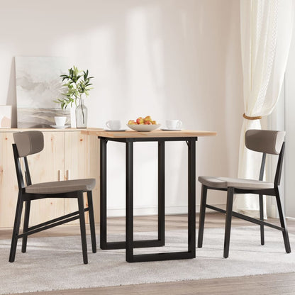 Mesa De Comedor Marco O Madera Maciza Pino Y Acero 60x60x75,5cm_1
