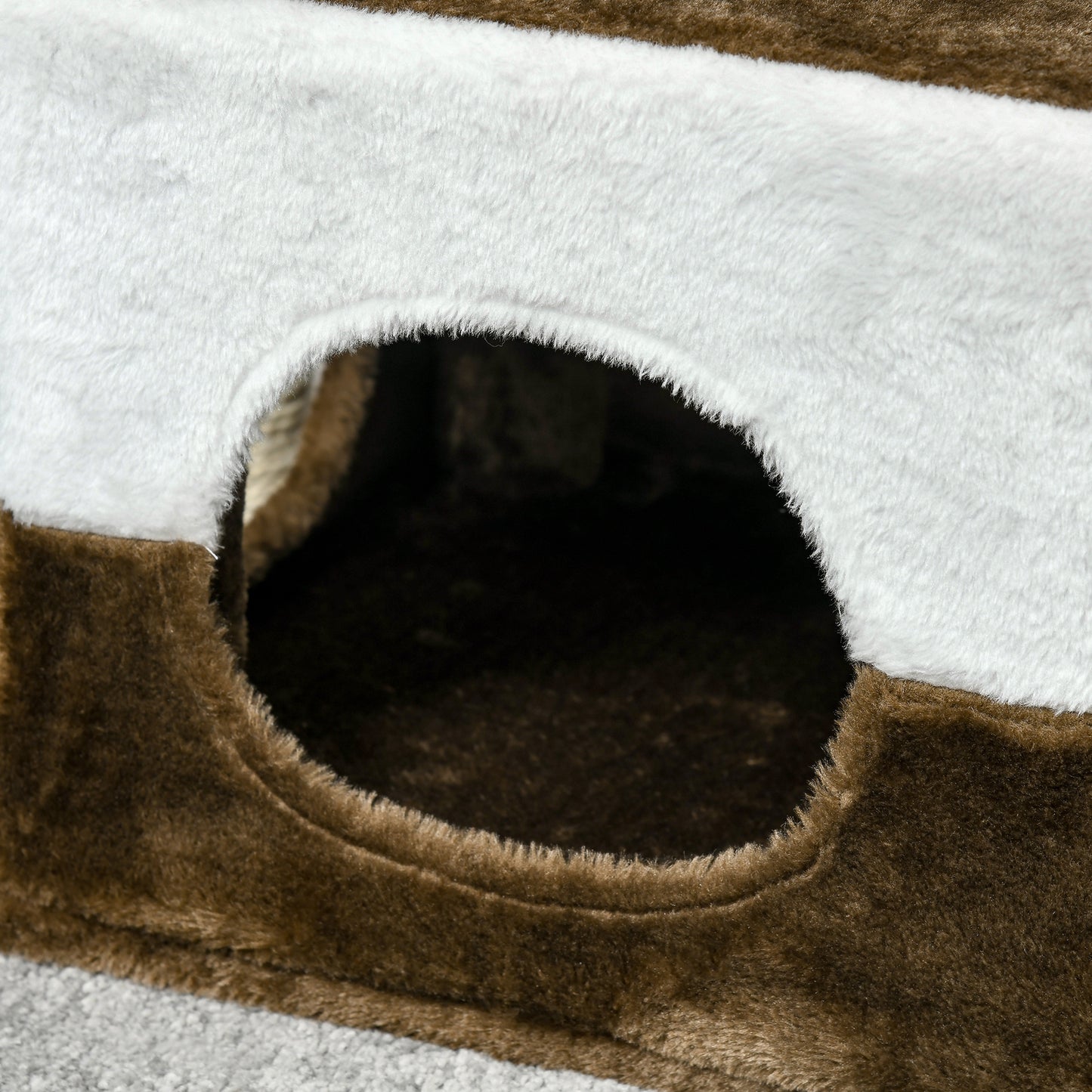 Pawhut Árbol Rascador Gatos 70 Cm Con Cueva 2 Plataformas Postes De Sisal Marrón_3