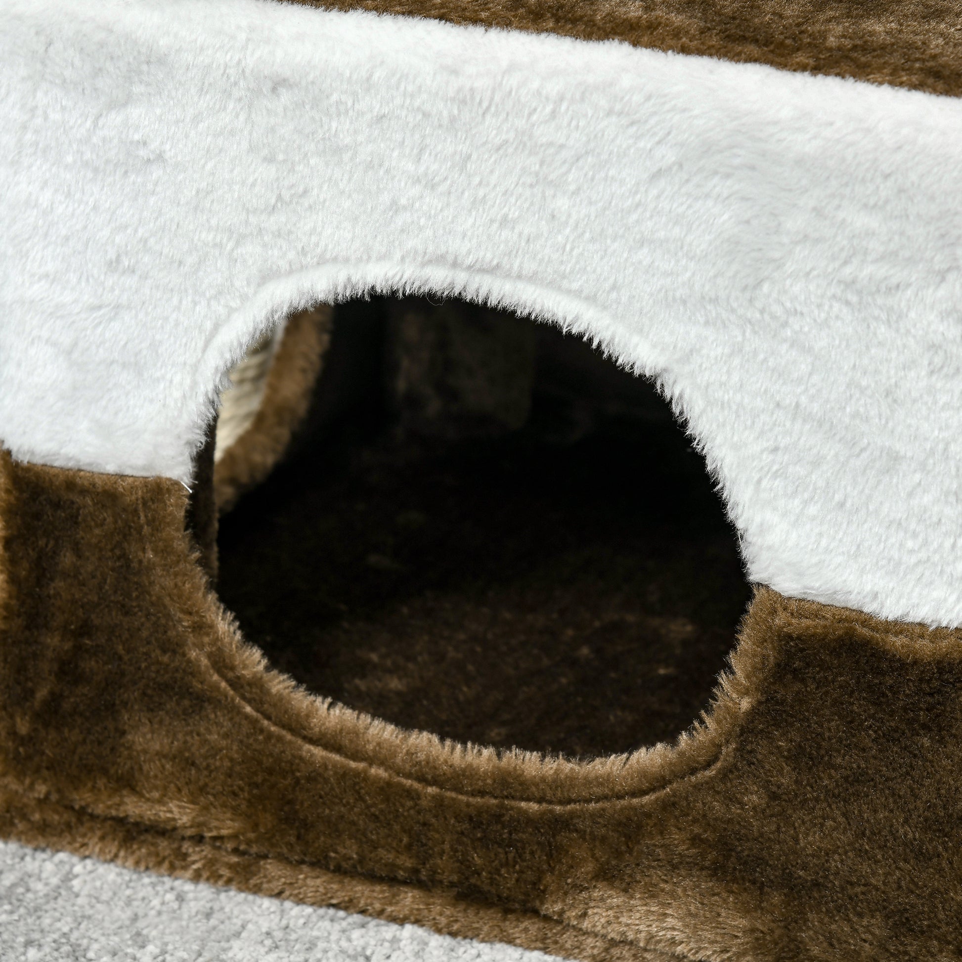 Pawhut Árbol Rascador Gatos 70 Cm Con Cueva 2 Plataformas Postes De Sisal Marrón_3