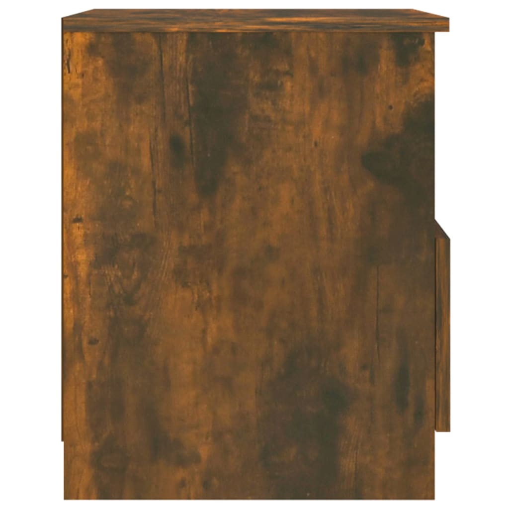 Mesita De Noche Madera De Ingeniería Roble Ahumado 40x40x50 Cm_2