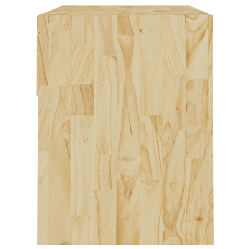Mesita De Noche Madera Maciza De Pino 40x31x40 Cm_3