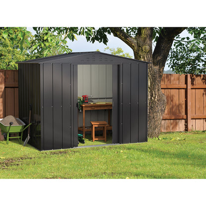 Caseta Jardín Top Titán 8×6 Metal Gris Antracita_2