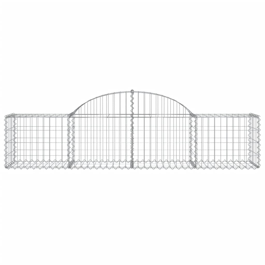 Cestas De Gaviones 6 Uds Forma De Arco Hierro 200x50x40/60 Cm_3