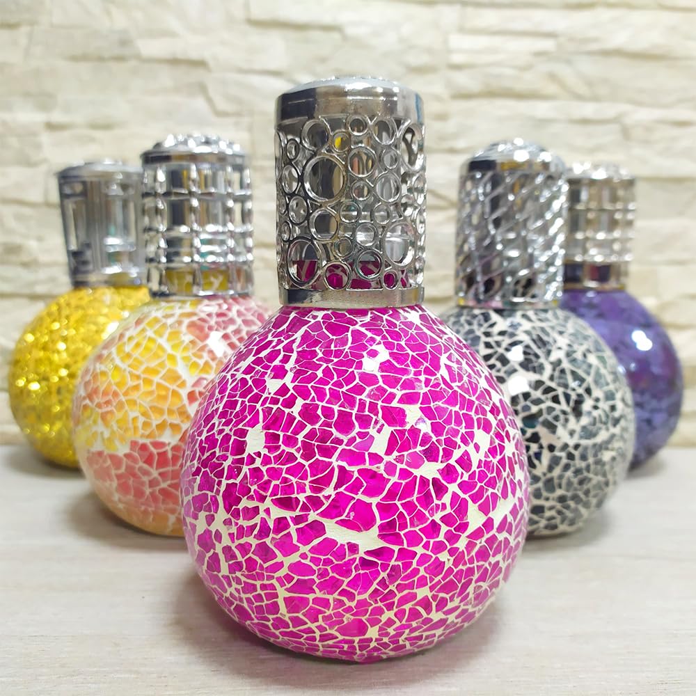 Lámpara Catalítica Mosaico Fucsia + Fragancia Winter Citrus 200 Ml - Elimina Malos Olores, Impurezas Y Perfuma_4