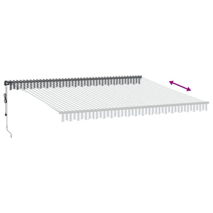 Toldo Retráctil Automático Gris Antracita Y Blanco 450x350 Cm_4