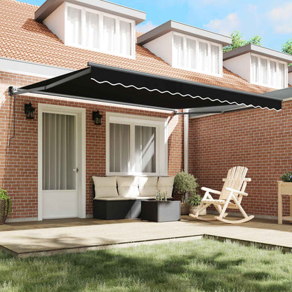 Toldo Negro 400 X 300 Cm Poliéster Y Metal_2
