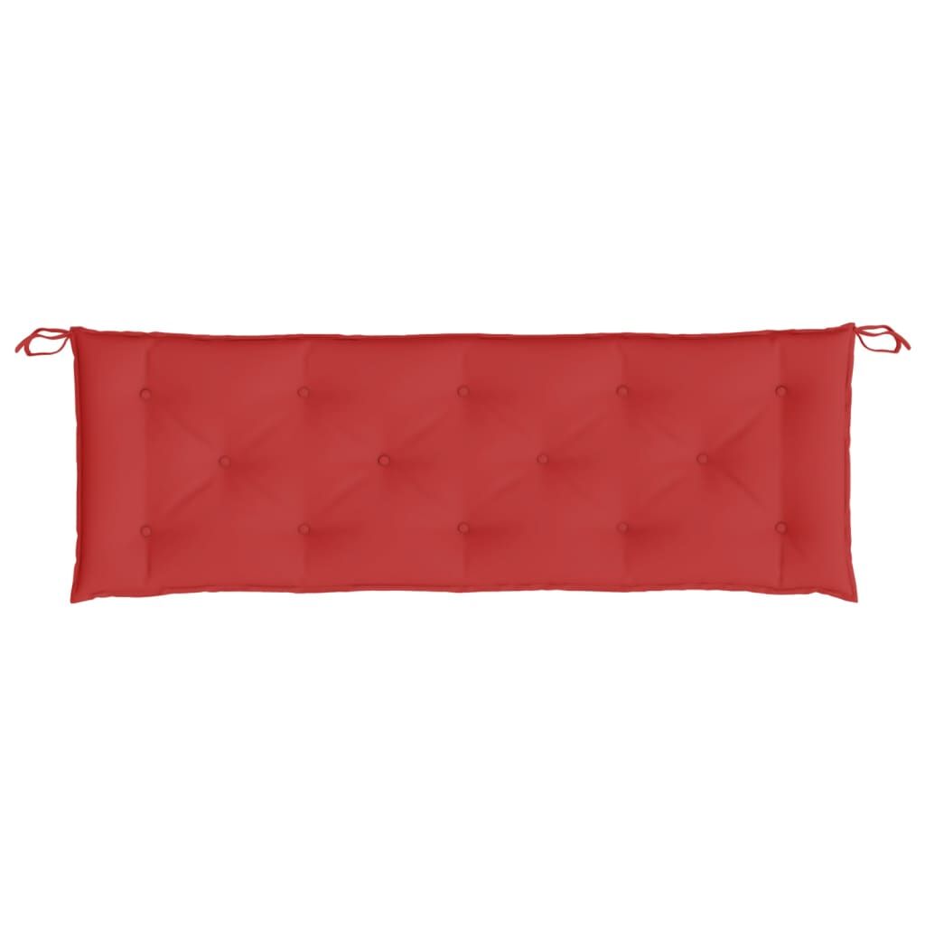 Vidaxl Cojín De Banco De Jardín Tela Oxford Rojo 150x50x7 Cm_3