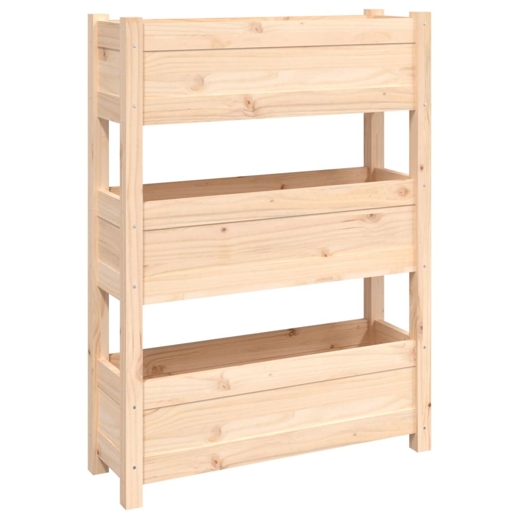 Jardinera De Madera Maciza De Pino 77x25x104,5 Cm_0