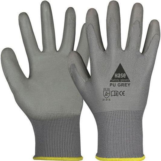 Guantes De Trabajo, Guantes De Montaje Pu Grises, Talla 6, Boni_0