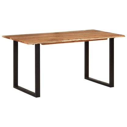 Mesa De Comedor De Madera Maciza De Acacia 154x80x76 Cm_0