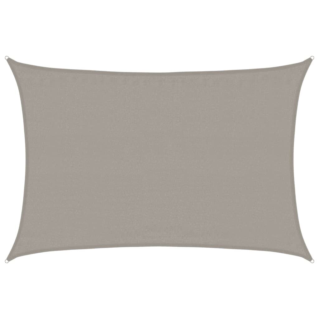 Vidaxl Toldo De Vela Rectangular Hdpe Gris Claro 160 G/m² 3,5x4,5 M_0