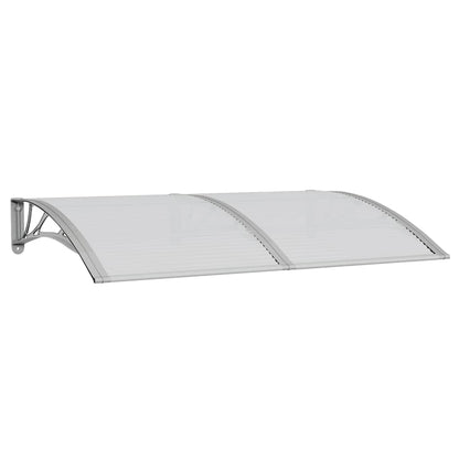 Marquesina De Puerta Policarbonato Gris 150x100 Cm_0