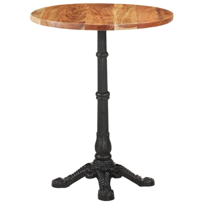 Mesa De Bistró Madera Maciza De Acacia Ø60x76 Cm_1