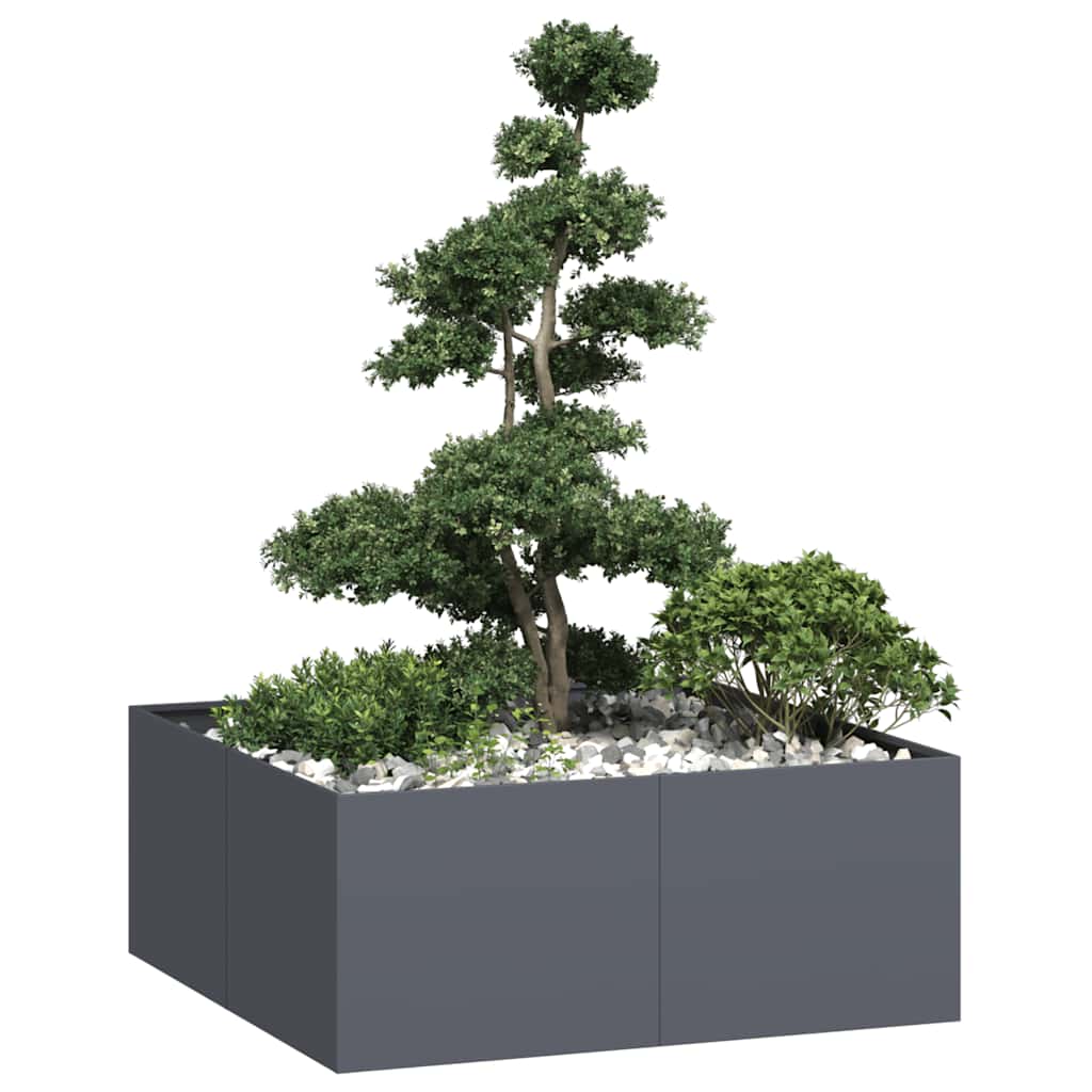 Jardinera Acero Gris Antracita 100x100x40 Cm_1