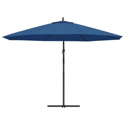 Sombrilla Voladiza Con Poste De Aluminio Azul 350 Cm_2