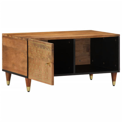 Mesa De Centro De Madera Maciza De Mango 80x50x40 Cm_1