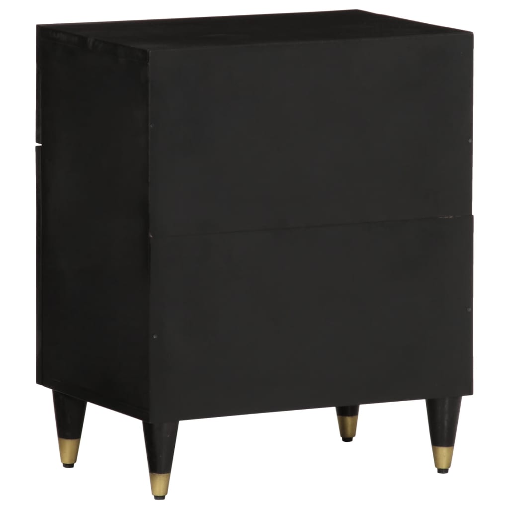 Mesita De Noche Madera Maciza De Mango 50x33x60 Cm_3